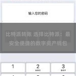 比特派转账 选择比特派：最安全便捷的数字资产钱包