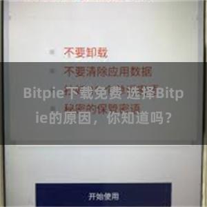 Bitpie下载免费 选择Bitpie的原因，你知道吗？