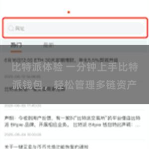 比特派体验 一分钟上手比特派钱包，轻松管理多链资产