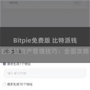 Bitpie免费版 比特派钱包多链资产管理技巧：全面攻略