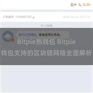 Bitpie热钱包 Bitpie钱包支持的区块链网络全面解析