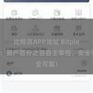 比特派APP地址 Bitpie钱包：资产百分之百自主掌控，安全可靠！