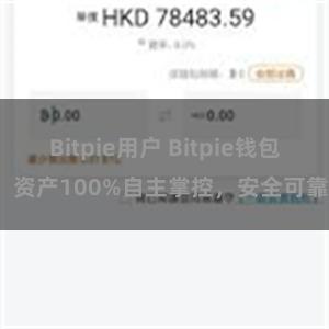 Bitpie用户 Bitpie钱包：资产100%自主掌控，安全可靠。