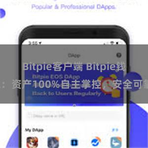 Bitpie客户端 Bitpie钱包：资产100%自主掌控，安全可靠。