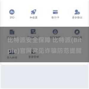 比特派安全保障 比特派(Bitpie)官网常见诈骗防范提醒