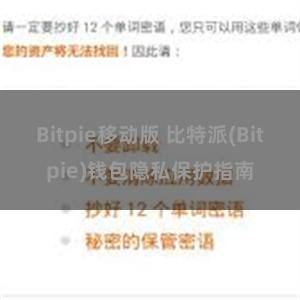 Bitpie移动版 比特派(Bitpie)钱包隐私保护指南