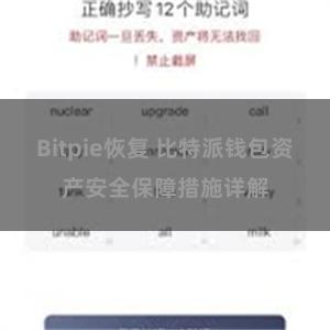 Bitpie恢复 比特派钱包资产安全保障措施详解