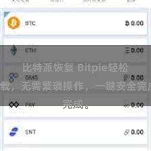 比特派恢复 Bitpie轻松下载，无需繁琐操作，一键安全完成。
