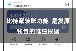 比特派转账功能  是复原钱包的唯独根据